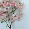 Partihandel Konstgjorda Silk Cherry Blossom Blommor För Bröllop Centerpieces 3 Branches Snow Cherry Blossom Snow Cherry Blossom