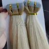 Blonde russe # 613 18 à 24 pouces Double Drawn Straight Silk Skin Weft Virgin Remy Human Hair Extension Tape In