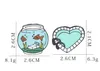 European and American new style brooch creative wild fish tank love pool brooch clothing accessories bag accessories WY798