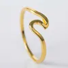Wholesale fashion ocean wave ring korean style simple band wedding wave ring cheap price hot sale new jewelry for women wedding gift