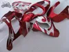 Anpassen Chinese fairings für Kawasaki ZX9R 00 01 Ninja ZX9R 2000 2001 ZX 9R rot Silber Motorrad Verkleidung Kits