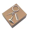 Hot New Haircut Scissor Comb Hair Dryer Keychain Ring Charm Sier Gold Plated Key Chain Bag Hangs Fashion Jewelry WCW204 DS