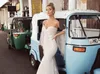 2020 vestido de novia de sirena de moda novedosa sin tirantes 2019 Apliques de encaje mangas desmontables vestidos de novia bohemios vestidos de boda