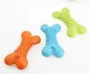 Bone Shape Pet Rubber Dog Cat Chew Toy Interactive Elasticity Bite Resistant Dog Teeth Clean Play Dog Chews Toys