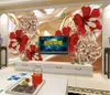 3d riches bijoux et bijoux fleurs salon chambre fond décoration murale papier peint Mural Photo personnalisée 3d papier peint