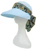 Широкие шляпы Breim Floral Print Floppy Caps Sunscreen Ponytail Hats Sunsk Resior Cap женская езда Anti-UV Beach Sun Hat складной B5101