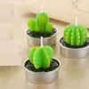 6pcs/lot Cactus Scented Candle Green Meat Plant Home Interior Scent Candles Romantic Art Candle Tea Candles Light Mini Lovely Gift BC BH2692