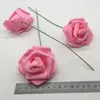 7-8cm Kleurrijke kunstmatige PE-schuim Rose Bloemen Bruid Boeket Home Bruiloft Decoratie DIY benodigdheden