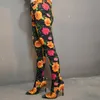 Olomm Nuove Donne Primavera Sexy Collant Stivali A Spillo Tacchi Alti Pantaloni Stivali Scarpe A Punta Floreale Delle Donne Più Il Formato DEGLI STATI UNITI 5-15