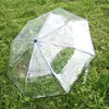 50pcs/działka automatyczna przezroczysta paraguas składany parasol deszcz Kobiety mężczyzn Sun Rain Auto Paraguas Compact Windproof Style Clear Parasol