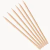 100PCs Wooden Sticks Nail Cuticle Pusher Stick Two Way Orange Wood Stick Nails Pusher Polish Remover Manicure Nail Care Tools5094655