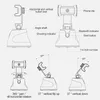 을 ApaI 지니 자동 스마트 촬영 셀카 스틱 지능형 팔로우 짐벌 AI-구성 개체 추적 자동 얼굴 추적 카메라 폰 홀더