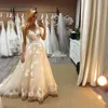 New Designer Simples Top Qualidade de vestidos de noiva Uma linha pura tripulação rendas lindo Popular vestido de festa Longo vestido longo vestidos de noiva