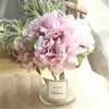 Peony Artificial Artificial Silk Flowers voor Woondecoratie Bruiloft Boeket voor Bruid Hoge Kwaliteit Fake Flower Faux Woonkamer