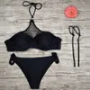 2020 Fashion Bikini Woman Swimwear Hollow out Bikinis Sexy Biquini Swim Suit Push Up Swimsuit Female Beachwear halter Beach Briefs bra set