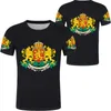 Bulgarie t-shirt bricolage sur mesure nom numéro bgr pays t-shirt nation drapeau bg bulgare noir collège imprimer po vêtements 3067