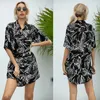 2021 neue Ankunft Frauen Hemd Kleider Sommer Mode Kurzarm Kleid 4 Farben Casual Kleidung Heißer Verkauf