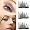 Makeup Magnetic Eyelashes Invisible Magnetic Lashes make up 3D Mink False Eyelashes With Tweezer Magnet Lashes Thick Full Strip