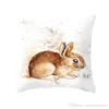 89 Style Easter Bunny Pillow Case Lett Rabbit Egg Print Cover 4545CM Sofa Dep Cushion Covers Happy Easter Home Decorati6734217