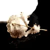 Gold Tone Red Emaille Poppy Broche Feestelijke Feestartikelen Britse Mode Crystal Diamante Poppy Flower Pin Broches