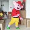 Halloween Happy Pig Mascot Costume High Quality Cartoon Pink Pig Anime theme character Christmas Carnival Fancy Costumes