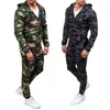 Mens Designer Tracksuits 2019 Män Casual Hoodies 2 Piece Outfits Tracksuit Hooded Sweatshirts Sweat Suits Mens Camouflage Sportswear Set