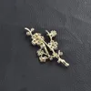 Moda Trend Osobowość Miedź Broszka Oddział Bukiet Złoty Silver Miedzi Cyrkon Broszka Pin Biżuteria Akcesoria Wysokiej Jakości