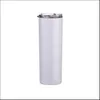 Vaso recto Botella de agua Aislado Thermos Copa Acero inoxidable Taza de café Vacío Cerveza de vidrio de vidrio con párpados Pajas 20oz Transporte C6938