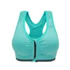 Bekväm anti-Sweat Front Zipper Wire Free Bra Kvinnors Sport Bra Casual Running Underkläder