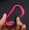 Outdoor Climbing Carabiner hook 8CM D Aluminium Alloy Keychain key ring tool Hanging Hook Backpacking Buckle for mountaineering camping