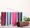 20 oz Paslanmaz Çelik Skinny Tumbler Vakum İzole Düz Kupa Bira Kahve Kupa Şarap Gözlük ile Kapaklar Su Şişesi Pipetler Kupası