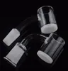 Smoking 4mm thick banger Opaque Bottom domeless quartz nail 10mm 14mm 18mm male female 90 45 Degrees