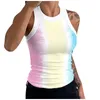 JAYCOSIN Streetwear T-shirt stretta Donna 2020 Nuovo senza maniche Tie-dye Stampa a colori chiari T-shirt da donna Girocollo fresco Tee Top