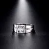 Yhamniは証明書を送ったReal 925 Sterling Silver WeddingRings Charm Men Jewelry Inlay CZ Zircon Engagement Rings for Men KPRJ29294S