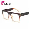 Marc Square Glasses Ram Män Oversize Retro Optisk Glasögon Trend Kvinnor Glasögon Ram Clear Oculos 95167