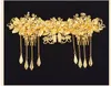 Nakrycia głowy Starożytny Luksusowy Złoty Liusu Fengguan Xiamen Starożytna Dress Longfeng Płaszcz Biżuteria