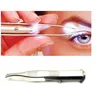 Wenkbrauw Pincet LED Light Wimper Wenkbrauw Haarverwijdering Tweezer Gezicht Haar Remover Roestvrijstalen Make-up Tool met kleurenpakket