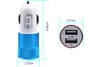 LED Car Charger Dual USB Ports Alloy Metal Car Chargers Universal 2.1a Power Adpater do Samsung Android Telefon GPS MP3