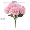 Simulation 5 Heads Hydrangea Bouquet Silk flowers Home Decoration accessories Artificial flower wall wedding Decoration mariage wreath