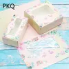 Gift Wrap 2/4/6 Gaten Cupcake Muffin Box Cake Cup Verpakking Roze Kraftpapier Bodem Beugel Pudding Pastry Marvin voor Party 20pcs1
