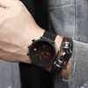Męskie kobiety stopwatches crrju unikalny projekt luksusowy sport zegarek na nadgarstek ze stali nierdzewnej Pasek siatkowy męski data mody Watc263W