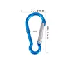 Botão de escalada leve Keyrings Chain Chain Chain Carabiner Camping Hicking Hook Outdoor Sport Sport Aluminium Buckle 100pcslot DLH06712694