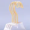 Luxe kledinghangers Clear Acrylic Jurk Hangers met Gouden Haak Transparante shirts Houders met inkepingen voor Lady Kids