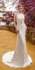 Vestido de novia de sirena sexy Barato Cuello alto Sin mangas 3D Apliques florales Vestido de novia de encaje Barrido Tren Playa Por encargo Vestidos De Novia