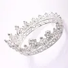 Tiaras de novia de lujo, corona de cristal de diamantes de imitación de plata y oro de alta calidad, accesorios brillantes de plata de princesa para el pelo de la reina