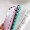 Color Color Acrylic Case Cable Cover для iPhone 13 Pro Max 12 Mini 11 XR 8 плюс