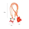 2018 LED 크리스마스 불이 깜박이는 목걸이 어린이 키즈 만화 산타 클로스 펜던트 파티 크리스마스 드레스 장식 선물 XD20055