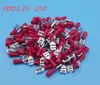 1000Pcs إعقص الطرفية موصل الأحمر FDD1.25-250 6.3mm16-22 AWG معزول أنثى بأسمائها سلك