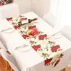 Kerst Tafel Lopers Mat Santa Claus Tafelkleed Kerstmis tafel vlag decoraties Diner Home Party Decoratieve benodigdheden JK2008XB