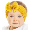 Bebek Hairband Bebek ilmek Kafa Turban Püskül Topu Naylon Çocuklar Hairband Kızlar Katı Şapkalar Başkanı Wrap Saç Bandı Aksesuarları D10